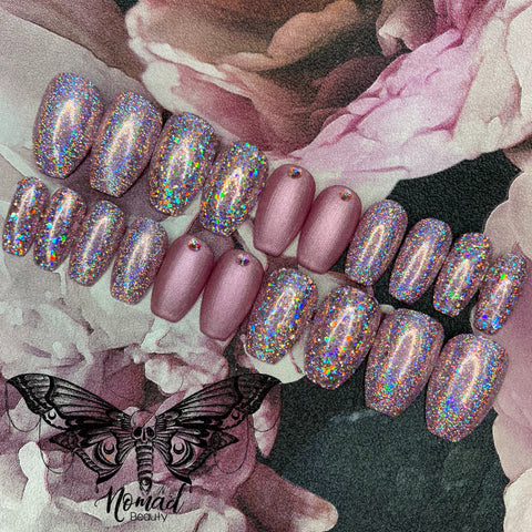 Faith Glitter Press On Nails