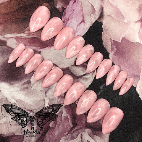 Rose Quartz Inspired Press On Nails