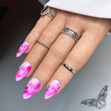 Marble Heart Press On Nails