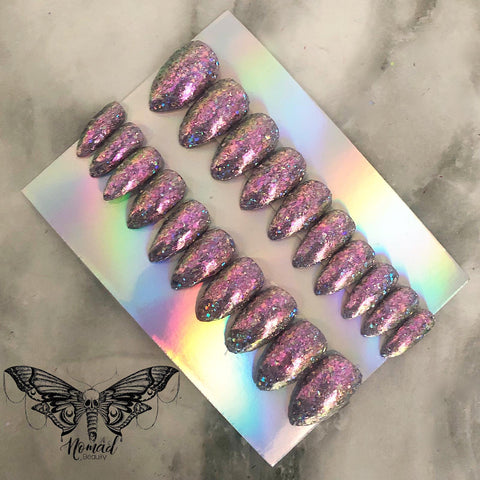 Lilac Supercharged Glitter Press On Nails
