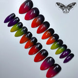 Black Neon Ombré Press on Nails