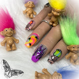 Hand Painted Trolls Press on Nails